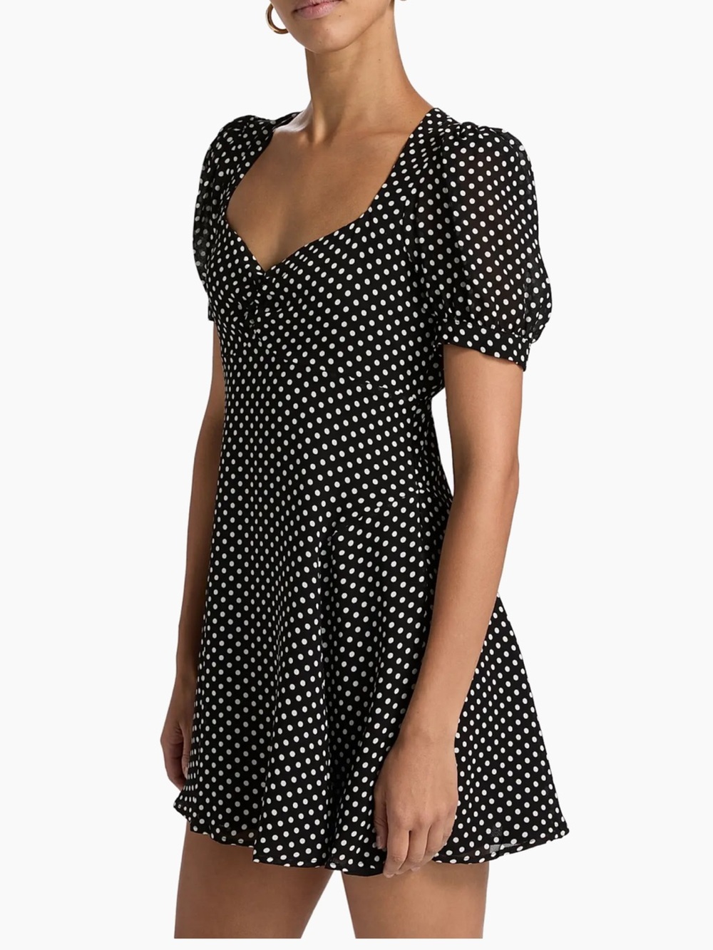 NWT REFORMATION Rebecca Polka Dot Mini Dress! - Picture 5 of 11